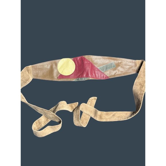 Amazing Joan Menefee Leather and Suede Belt by Ginnie Johansen - Picture 1 of 5